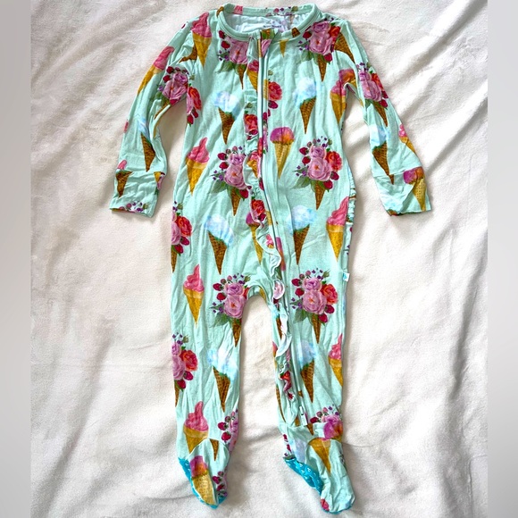 Posh Peanut Sophia Footie Ruffled Zippered One Piece